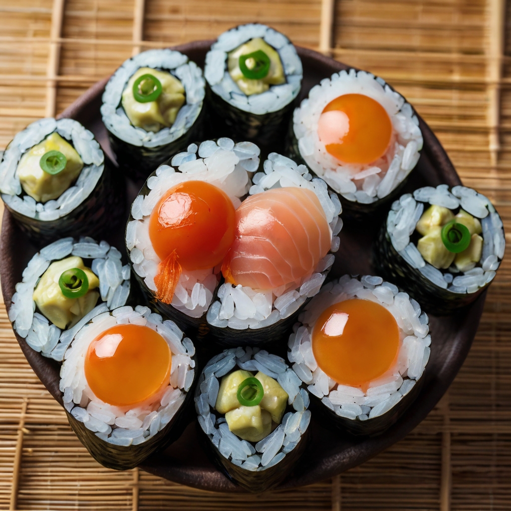 Fish Eggs On Sushi