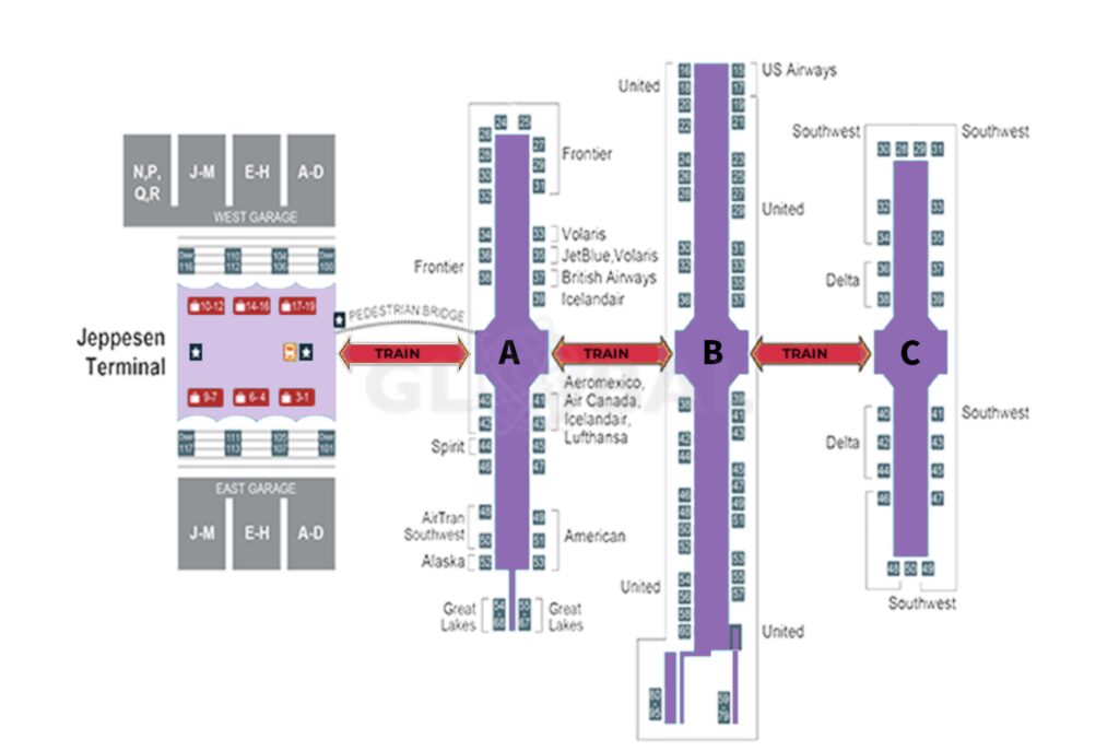denver airport food map