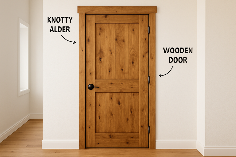 knotty alder wood doors